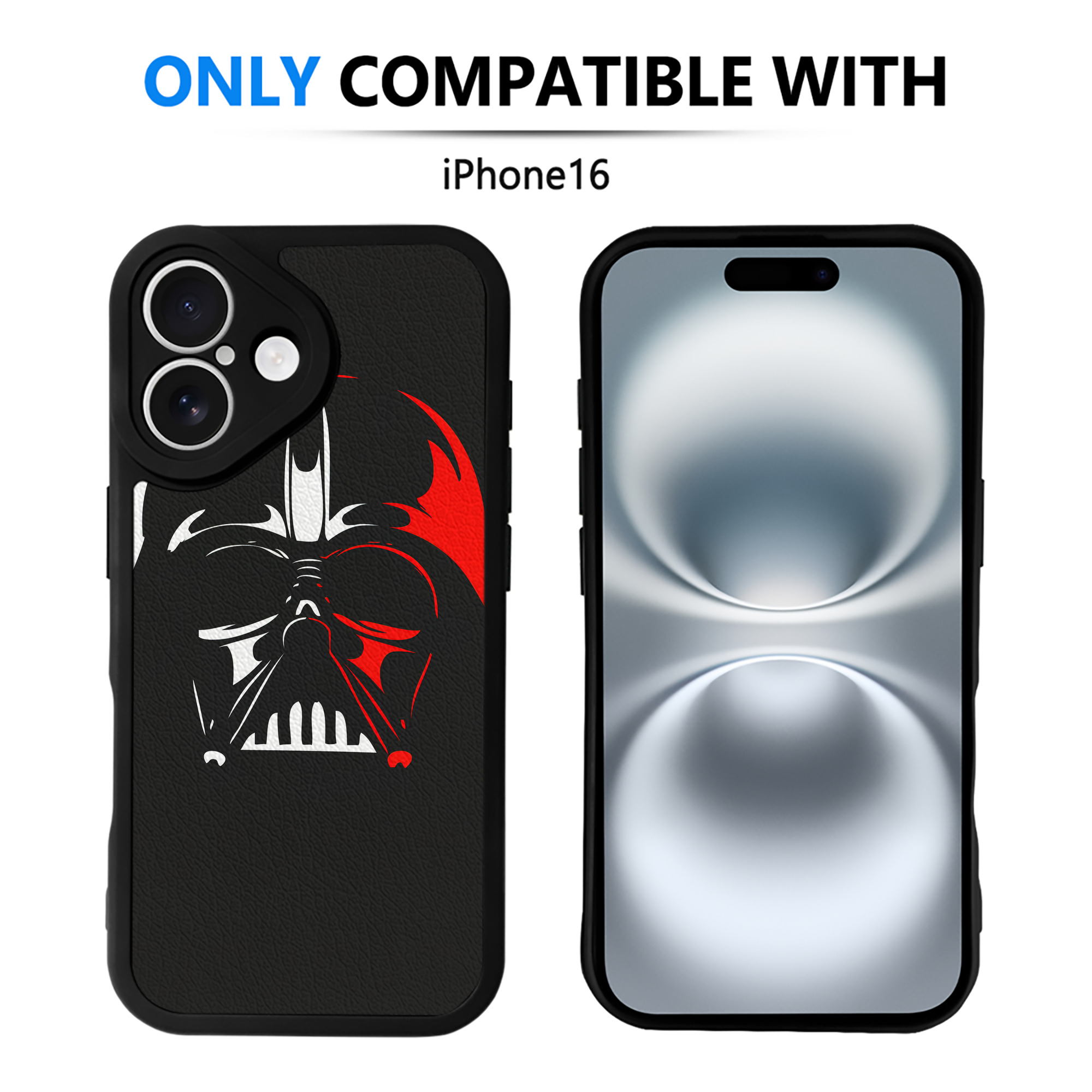 （画像用） スター・ウォーズ Star Wars 【iPhone 16シリーズ対応】シリコンスマホケース（レザー調） 材質：シリコン